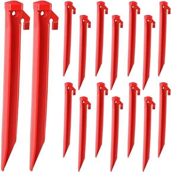 16 Pieces Plastic Inflatable Stakes, 8.7 Inch Inflatable Tent Stakes Replacement - Picture 1 of 8